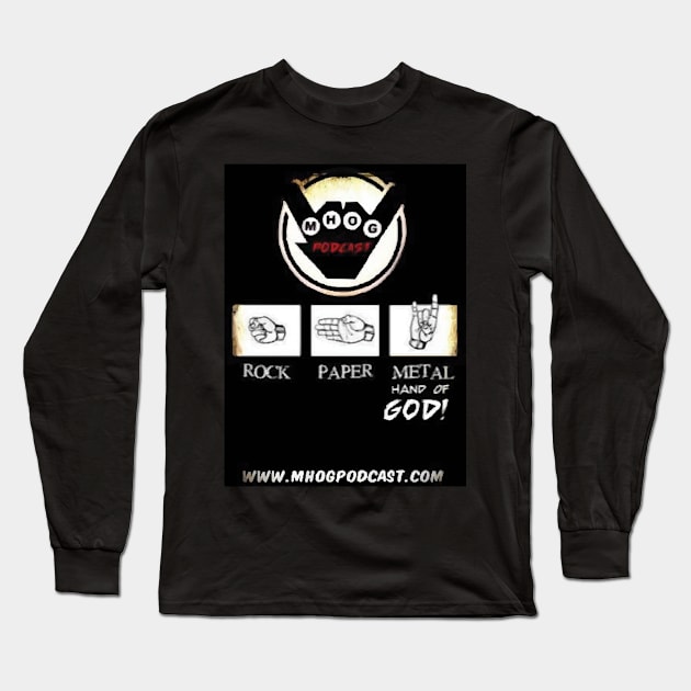 Paper, Rock and Metal Long Sleeve T-Shirt by MHOG podcast 